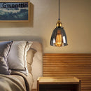 Ljojo Loft Industrial Glass Pendant Light for Modern Home Decor Lighting