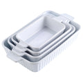 Ljojo 4-Piece Ceramic Handle Baking Dish Set for Lasagne/Pie/Casserole/Tapas