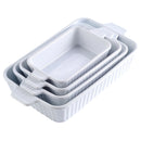 Ljojo 4-Piece Ceramic Handle Baking Dish Set for Lasagne/Pie/Casserole/Tapas