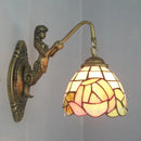 6" Tiffany Style Mermaid Wall Lamp Glass LED Art Lighting for Bedroom Living Room by Ljojo