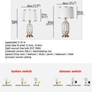 Ljojo Luxury Ceramic Table Lamp for Modern Living Room Office Bedroom