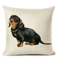 Colourful Bull Terrier & Dachshund 3D Cushion Cover for Home Sofa by Ljojo