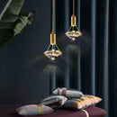 Ljojo Luxury Postmodern Copper Crystal Chandeliers - Modern Minimalist Pendant Lighting