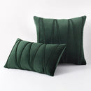 Blue Velvet Cushion Cover Set 18x18" - Ljojo Decorative Pillows for Living Room