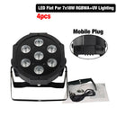 Ljojo™ 7X12W RGBW / 7x18W RGBWA+UV LED Flat Par Light - Ultra-Quiet, Portable Brightness
