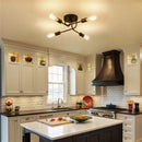 Ljojo Metal Branch Industrial Ceiling Lamp, 3/4 Lights Fixture for Kitchen, Living Room