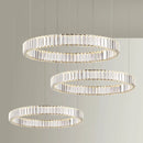 Ljojo Luxury Crystal LED Chandelier - Dimmable Villa Stairs Circle Lighting