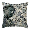 Buddha Pattern Throw Pillow Cover by Ljojo for Home, Car, Sofa Décor