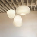 Ljojo Milky White Glass Pendant Lamp for Bedroom and Dining Lighting