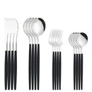 Ljojo Mint Green Stainless Steel Cutlery Set - 16pcs for Kitchen Tableware