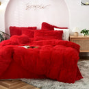 Ljojo Long Hair Velvet Duvet Cover Set - Queen Size