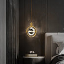 LED Crystal Chandelier Bedroom Small Hanging Lamp Home Decor Cafe Droplight - Ljojo