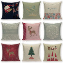Christmas Cartoon Santa Claus Deer Pillows Covers Merry Christmas Gifts for The New Year by Ljojo