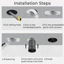 Adjustable LED Ceiling Downlight for GU10/MR16/MR11 Bulb, Ljojo Spot Lighting Fixture