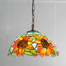 12 Inch European Style Tiffany Chandelier by Ljojo - Antique Glass Lamp for Restaurant and Bar