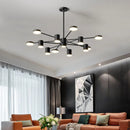 Ljojo LED Chandelier Light Modern Nordic Pendant Lamp for Living Dining Room Bedroom Black