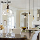 Ljojo Loft Industrial Glass Pendant Light for Modern Home Decor Lighting