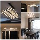 Ljojo LED Chandelier: Modern Art Pendant Lamps for Living Room, Dining Room, Office & Bar