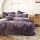 Ljojo Long Hair Velvet Duvet Cover Set - Queen Size