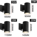 Ljojo 20W Outdoor LED Wall Lamp Waterproof Up Down Spotlights High Brightness
