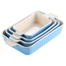 Ljojo 4-Piece Ceramic Handle Baking Dish Set for Lasagne/Pie/Casserole/Tapas