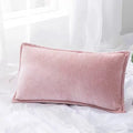 Chenille Cushion Cover with Fringe in Pink Grey Mustard Yellow for Home Sofa Bed Decor 45x45cm
