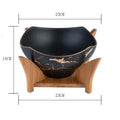Ljojo Marble Pattern Ceramic Fruit Salad Bowl Snack Plate - European Style