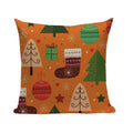 Ljojo Merry Christmas Decor Pillow Cover Set 45x45cm Linen Noel Cushion Cases