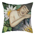 Buddha Pattern Throw Pillow Cover by Ljojo for Home, Car, Sofa Décor