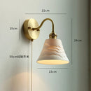 Ljojo Milk Glass LED Wall Light with Pull Chain Switch - Modern Copper Wall Lamp