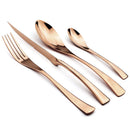 Ljojo 16-Piece Black Stainless Steel Cutlery Set for Dining and Entertaining
