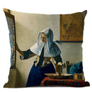 Art Oil Painting Pearl Girl Cushion Cover 45*45cm Ljojo Home Decor Art Accessories