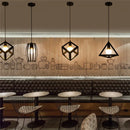 Ljojo Loft Cage Pendant Lamp Retro Industrial Nordic Black Iron Hanging Lights