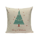 Ljojo Merry Christmas Decor Pillow Cover Set 45x45cm Linen Noel Cushion Cases