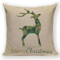 Christmas Cartoon Santa Claus Deer Pillows Covers Merry Christmas Gifts for The New Year by Ljojo