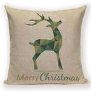 Christmas Cartoon Santa Claus Deer Pillows Covers Merry Christmas Gifts for The New Year by Ljojo