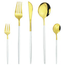 Ljojo Mint Green Stainless Steel Cutlery Set | 5pcs Knife Fork Spoon Flatware Tableware