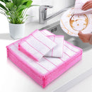 Ljojo Microfiber Scouring Pad Dish Cleaning Cloth Set of 10