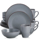 Ljojo MODA Stoneware Dinner Set - 48-Piece Grey Tableware in VANCASSO Design