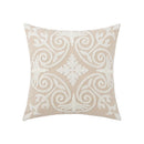 Daisy Floral Geometric Embroidery Pillow Cover 45x45cm Yellow Blue Soft Cozy