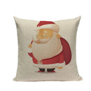 Christmas Santa Deer Pattern Cushion Cover for Festive Home Decor - Ljojo