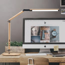 Ljojo LED Desk Lamp with Clip 8W Swing Arm Study Office Bedside Dimmable Table Light