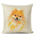 Colourful Bull Terrier & Dachshund 3D Cushion Cover for Home Sofa by Ljojo