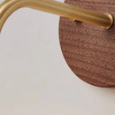 Ljojo LED Wall Sconce Walnut Wood Pull Chain Switch Art Light