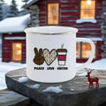 Ljojo Love Enamel Mug Set - Romantic Couples Coffee Cups