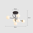 Ljojo Luxury Magic Bean Glass Chandelier Pendant Light LED for Home Decor