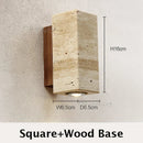 Ljojo Travertine Wall Light LED Bedroom Sconce - Wabi Sabi Decor for Living Room & Corridor