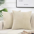 Corduroy Boho Throw Pillow Covers 18x18 Inch for Home Decor - Ljojo