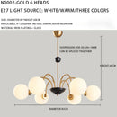 LED Scandinavian Chandelier Pendant Lamp Warm Glass Stylish Lighting for Living Room by Ljojo