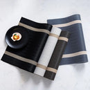 Ljojo 30x45cm Luxe Woven Vinyl Placemats for Kitchen & Dining